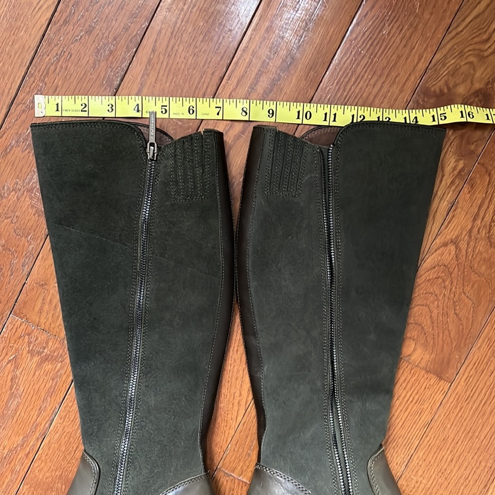 NWOT Donald J Pliner Envy olive green leather boots size 8.5 - Picture 14 of 15